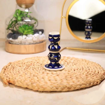 شمعدان 10سم كحلي second