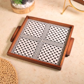 صنية 4 بلاطات حجم 30*30سم