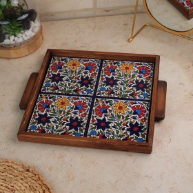 صنية 4 بلاطات حجم 30*30سم