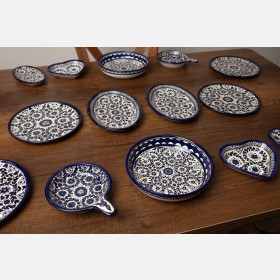 طقم افطار تركية كحلي